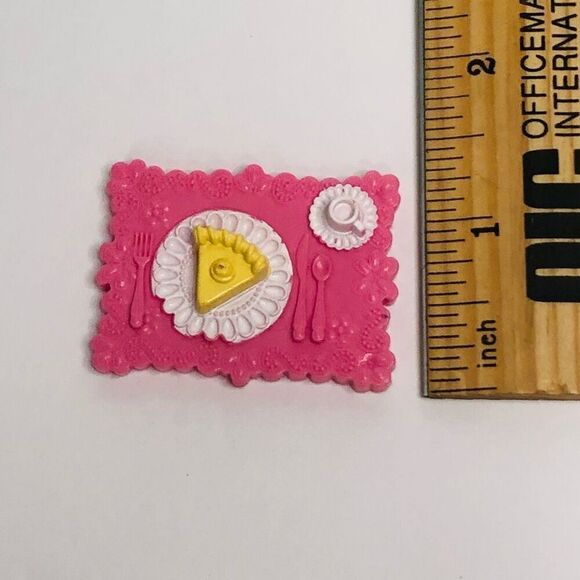 fisher price loving family doll house food tray pie pink replacement vintage - Picture 3 of 4